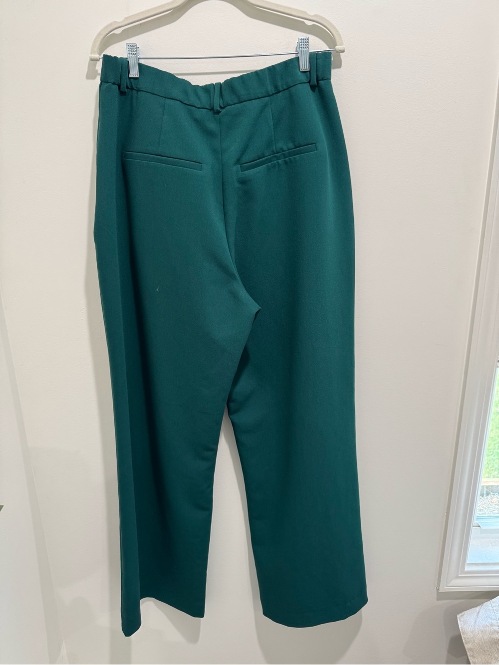 Abercrombie & Fitch Curve Love Wide Leg Trouser Pants Green Size 14L - Picture 8 of 9
